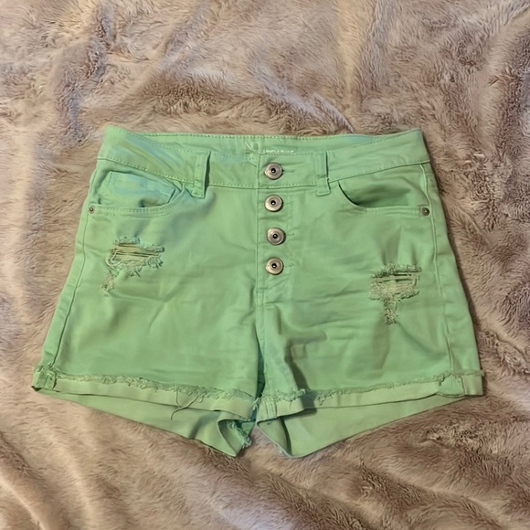 No Boundaries Shorts No Boundaries High Rise Mint Green Shorts
